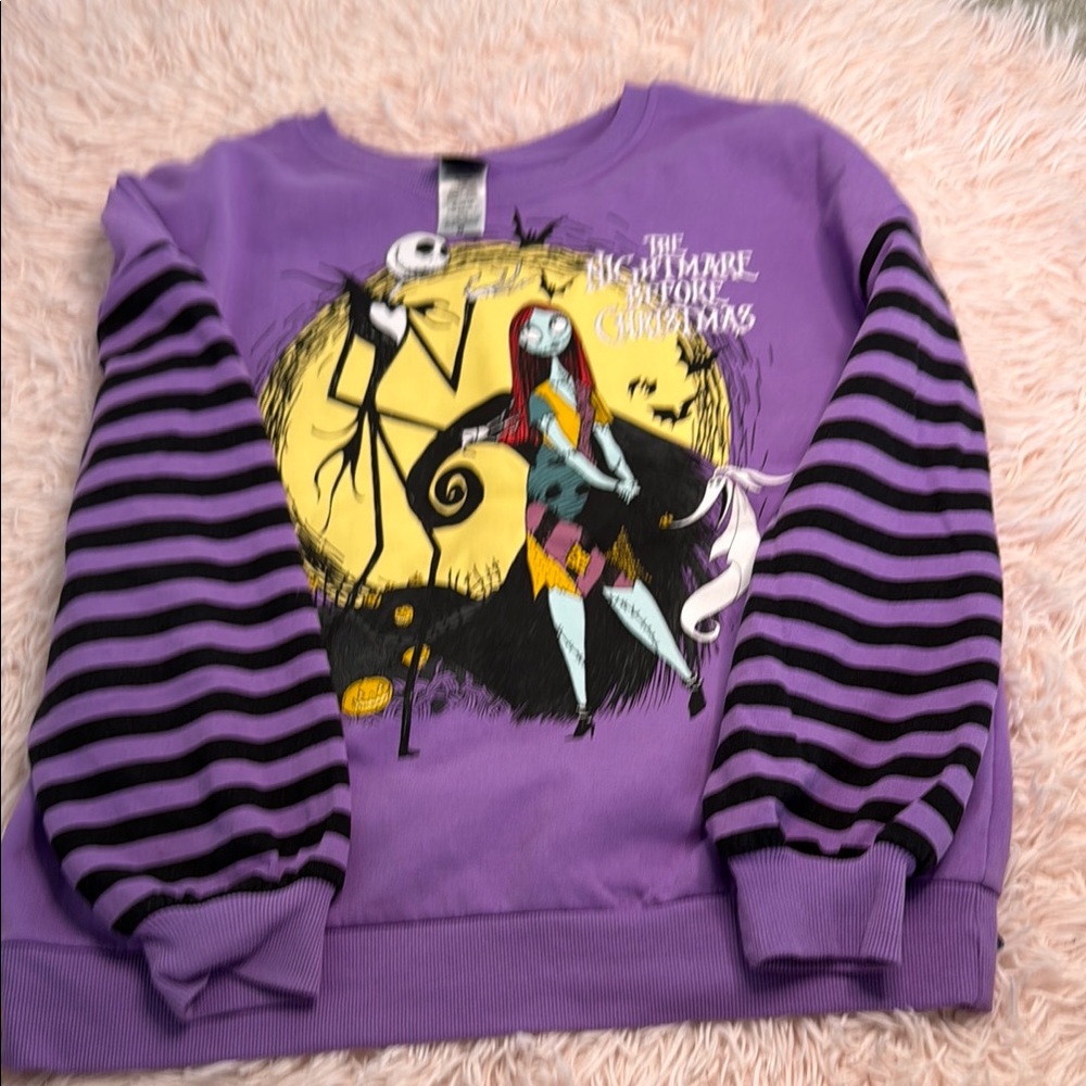 Disney Purple Nightmare Before Christmas Sweatshirt